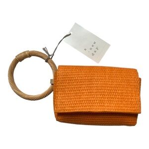 NEW orange Straw Bracelet Pouch